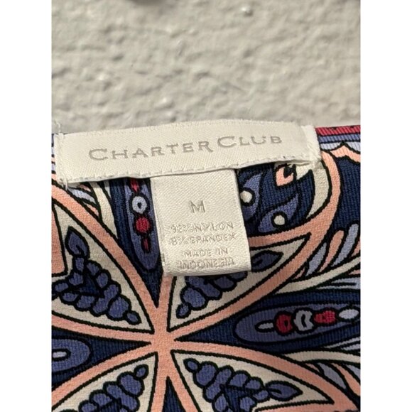 Charter Club Shirt Sz M Paisley Print 3/4 Sleeve Knit Top Soft Modal Blend Blou - Picture 2 of 12